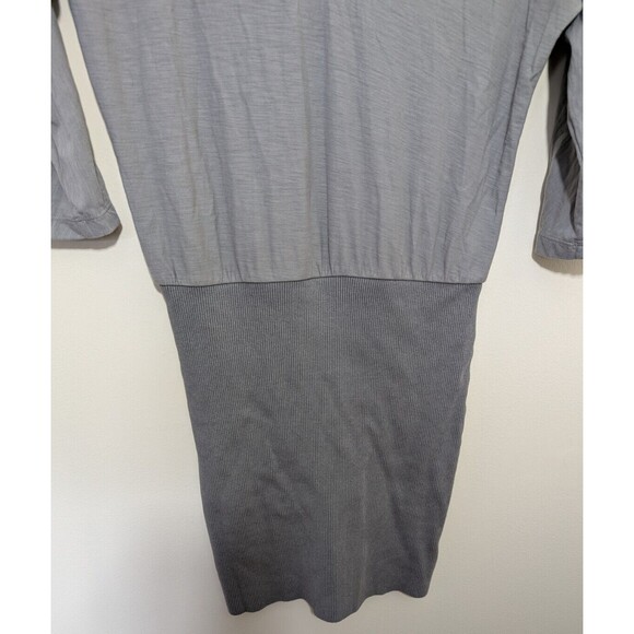 James Perse Mixed Media Blouson Mini Dress Color PLT 3/4 Sleeve Size 0 XS - Picture 8 of 13